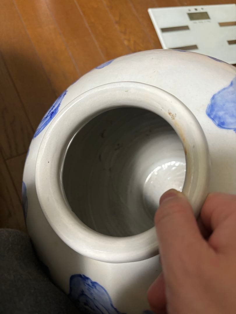 中国古美術品 清時代 手絵 青花山水楼閣風景文瓶 染付 37cm - メルカリ