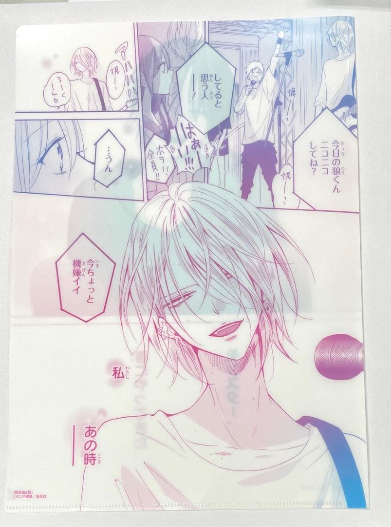 野良猫と狼 4巻 春の嵐とモンスター 3巻 連動 特典 両面クリアファイル