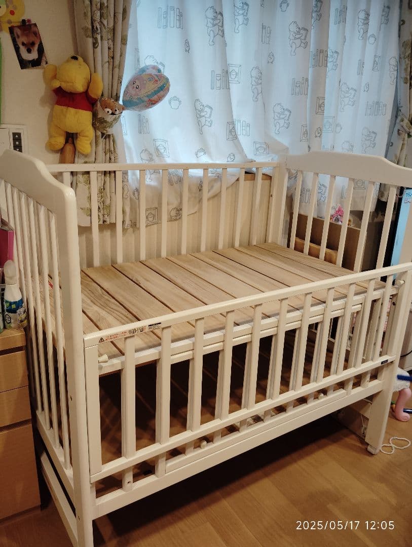 KATOJI 2段式ベビーベッド ホワイト　引取限定 カトージ（KATOJI） ベビーベッド 折りたたみ ベッド ミニ ホワイト