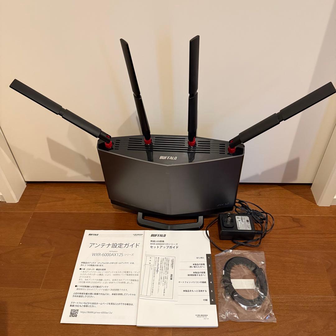 Buffalo WXR-6000AX12S Wi-Fi6 無線LANルーター - メルカリ