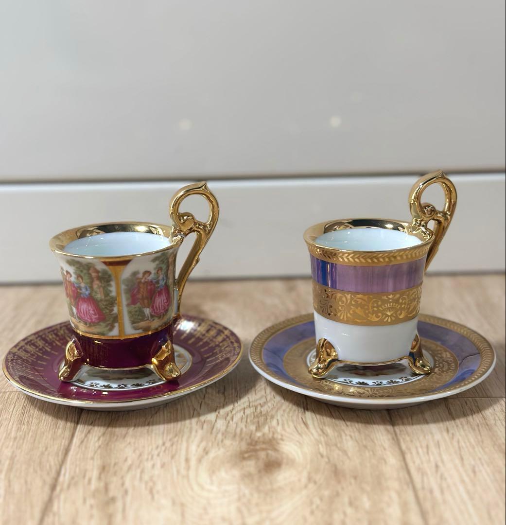 大橋陶器 デミカップ カップ＆ソーサー 箱付き 926エンヂ かわいい昭和