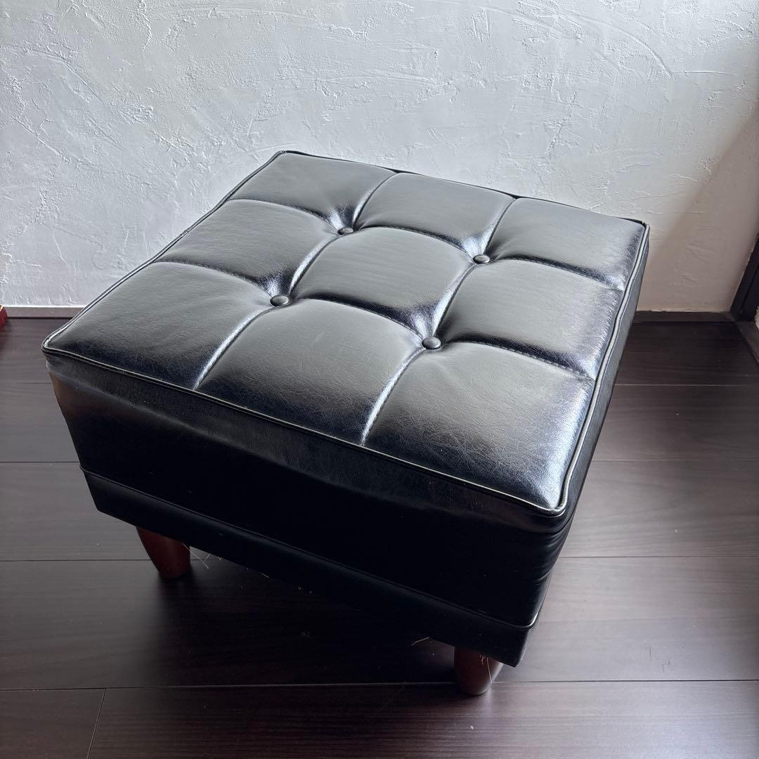 オールド カリモク オットマン スツール スタンダード ブラック