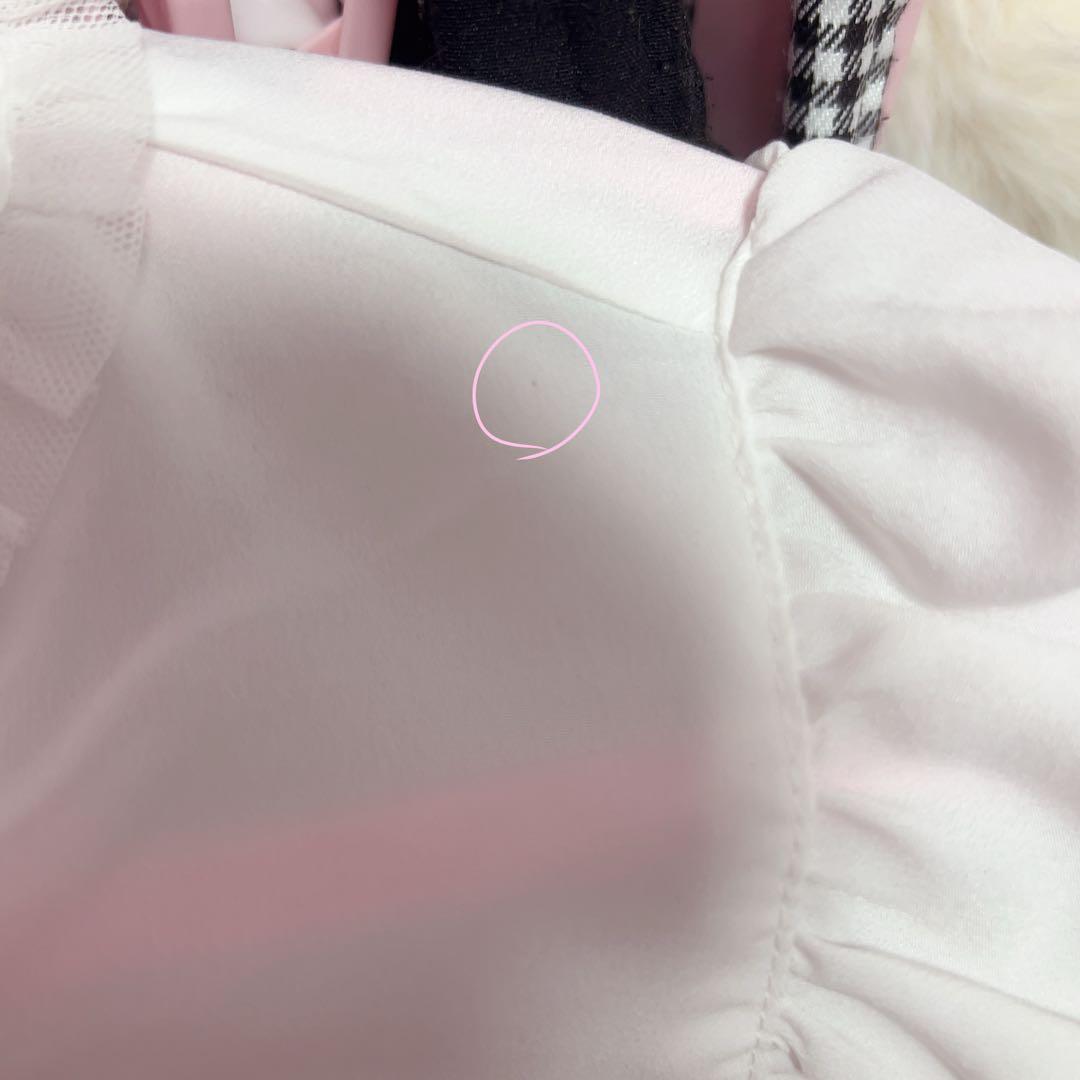 ♡LIZLISA リズリサ 3つリボンハートチョーカーブラウス 長袖 ピンク