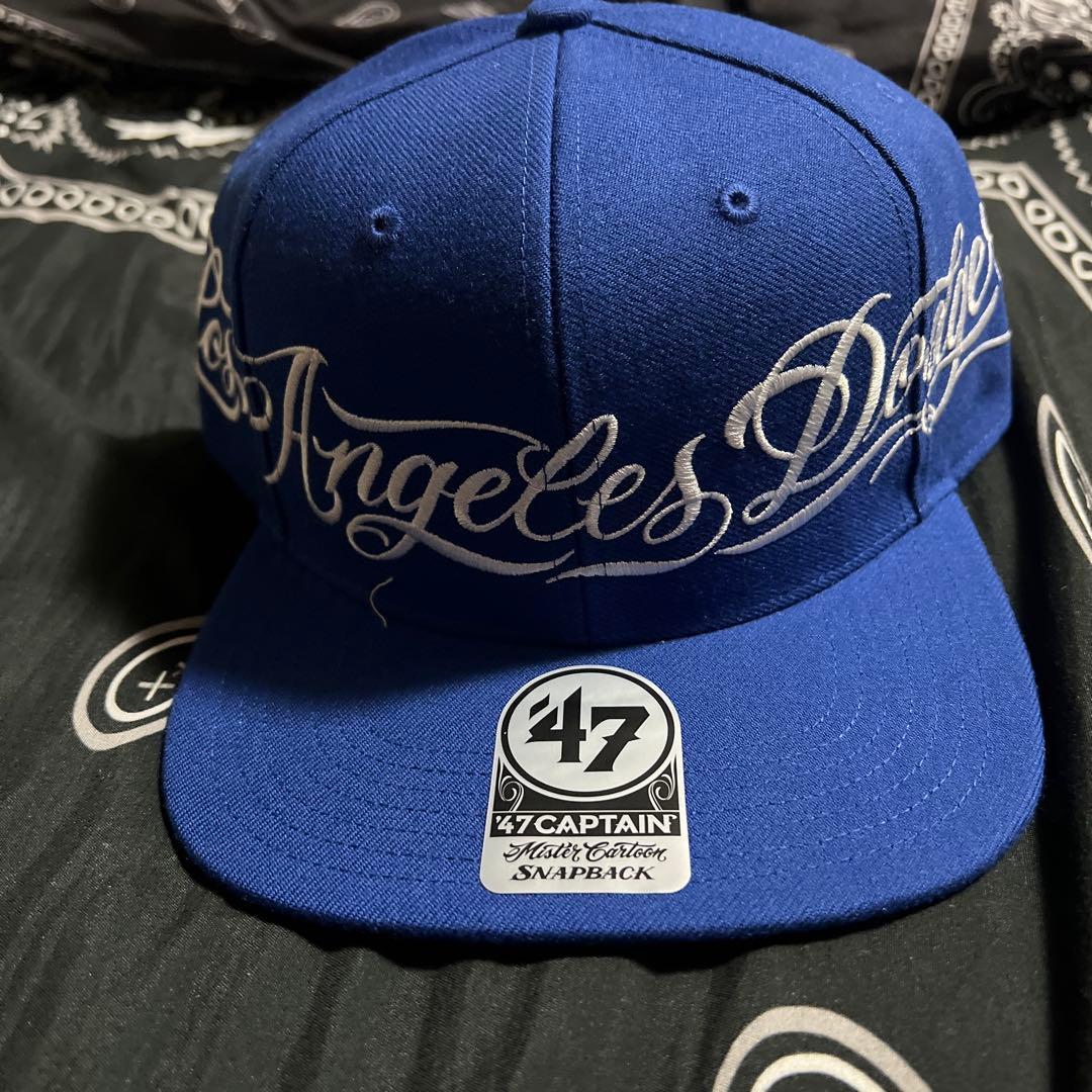 47 Mister Cartoon LA Dogers スナップバックキャップ青 - メルカリ