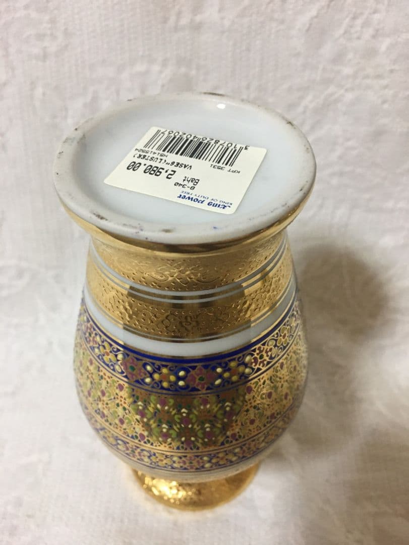 リキ(要プロフ確認)様専用 ベンジャロン焼き タイ製 鯉の置物 花瓶 蓋