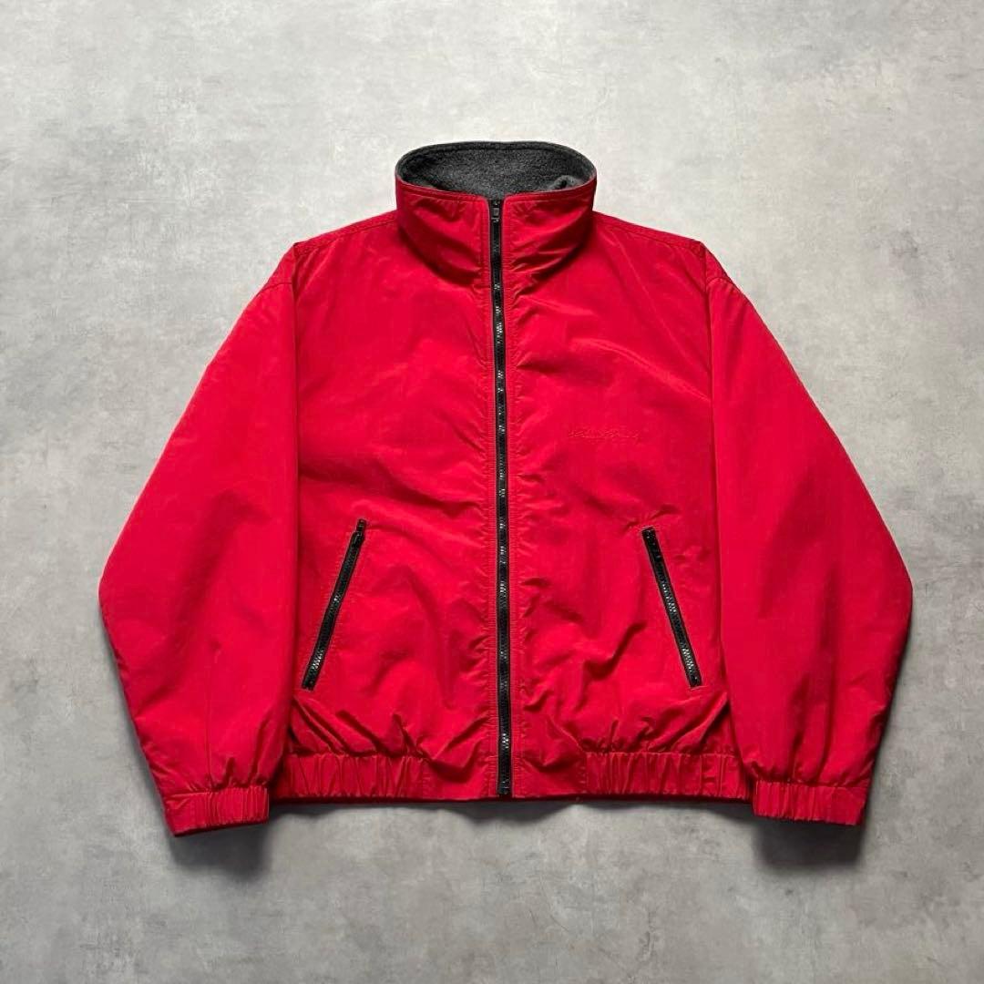 90s Eddie Bauer warm-up jacket red 短丈 L - メルカリ