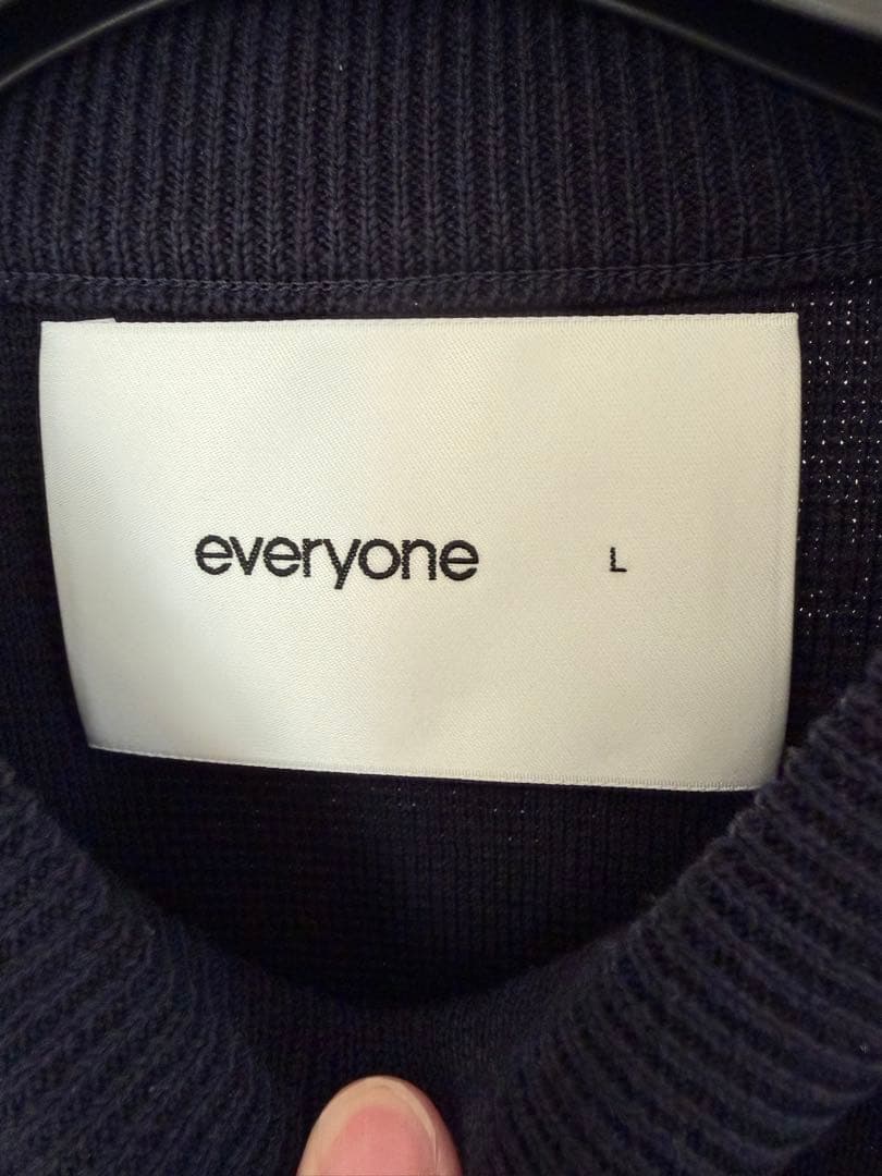 everyone milano rib knit crewsweaterNAVY - メルカリ