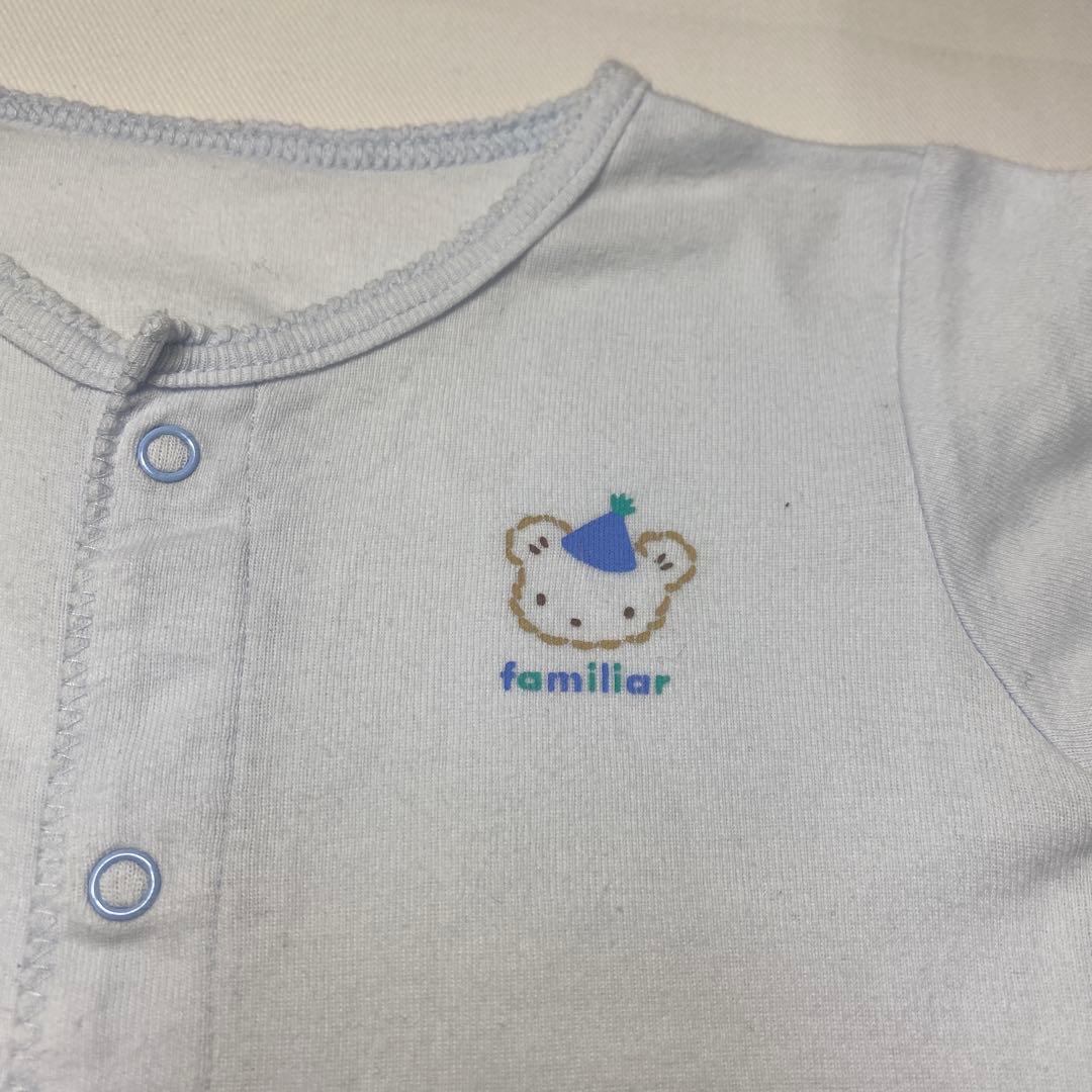 familiar ファミリア 水色 半袖ロンパース 70 - メルカリ