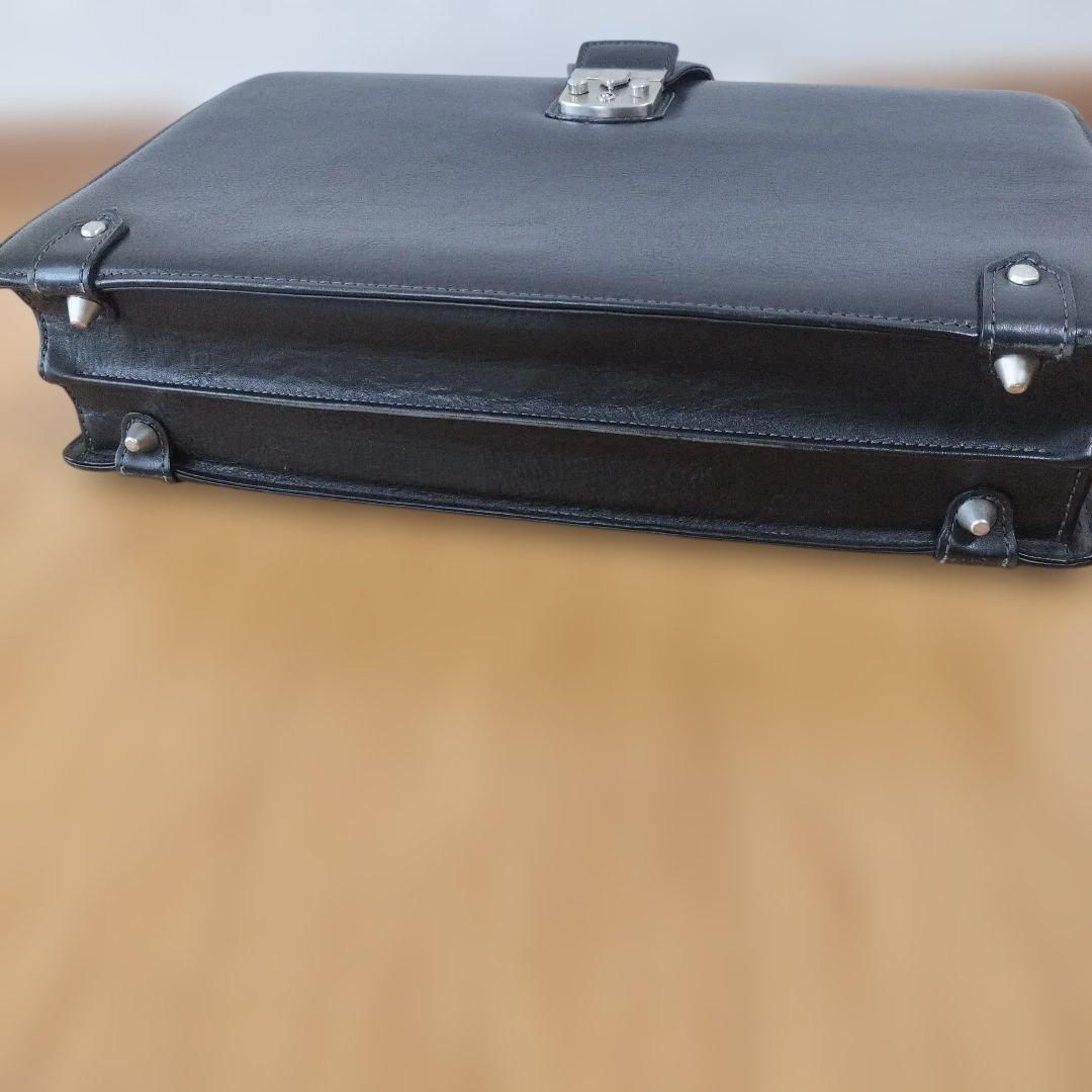 ブラックレザー ビジネスバッグ ドクターバッグ ミラショーン メンズ