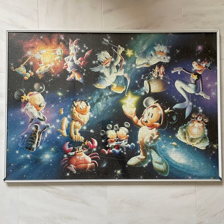 廃盤 ディズニー 光るジグソーパズル パズル 1000ピース 星空の