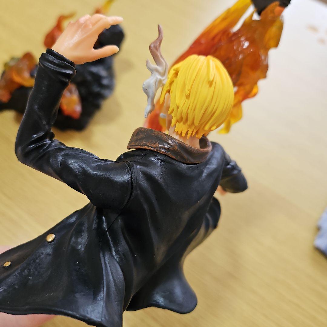 ワンピース サンジ フィギュア 炎エフェクト付き - メルカリ