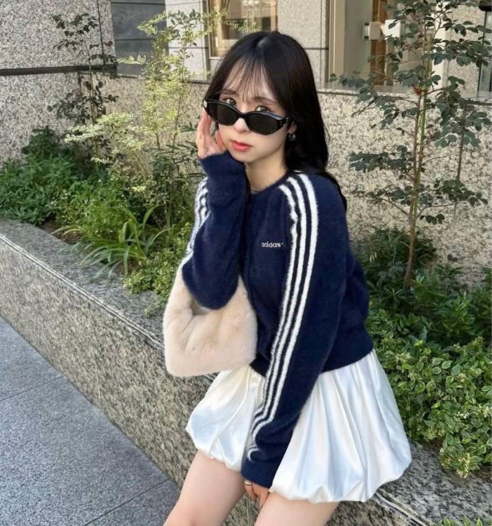 専用♡新品未使用♡adidas フラッフィーニットカーディガン - メルカリ