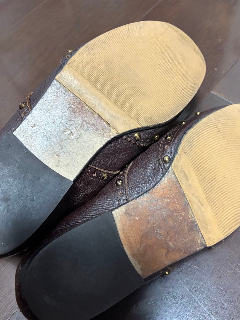 COMME des GARCONS】コムデギャルソン／スタッズ付レザーシューズ