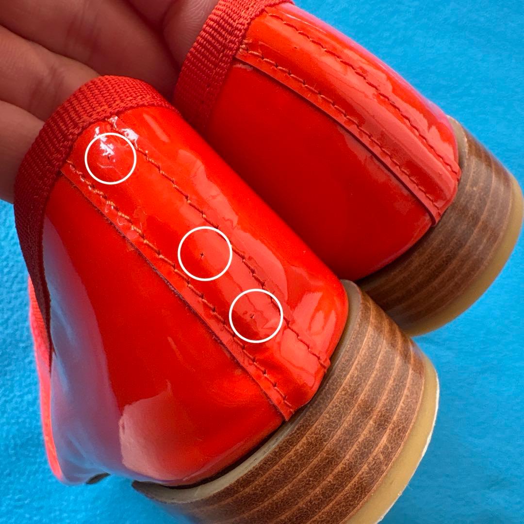 美品】「repetto」マイケル エナメルシューズ オレンジ