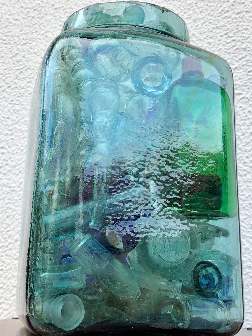 24 レトロ瓶 サンキャッチャー 海苔瓶 いろいろ キラキラ ガラス