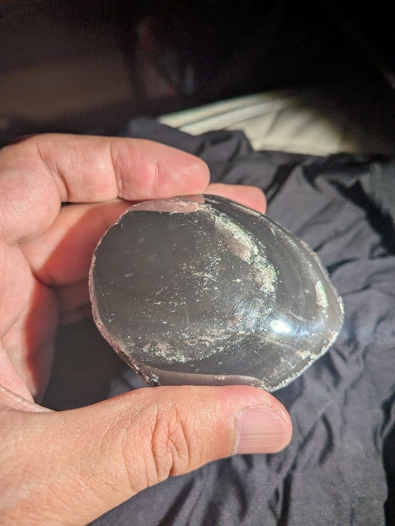 研磨品 十勝石玲瓏 イエロー、グリーン、ピンク複合色両面磨き 超特級玲瓏