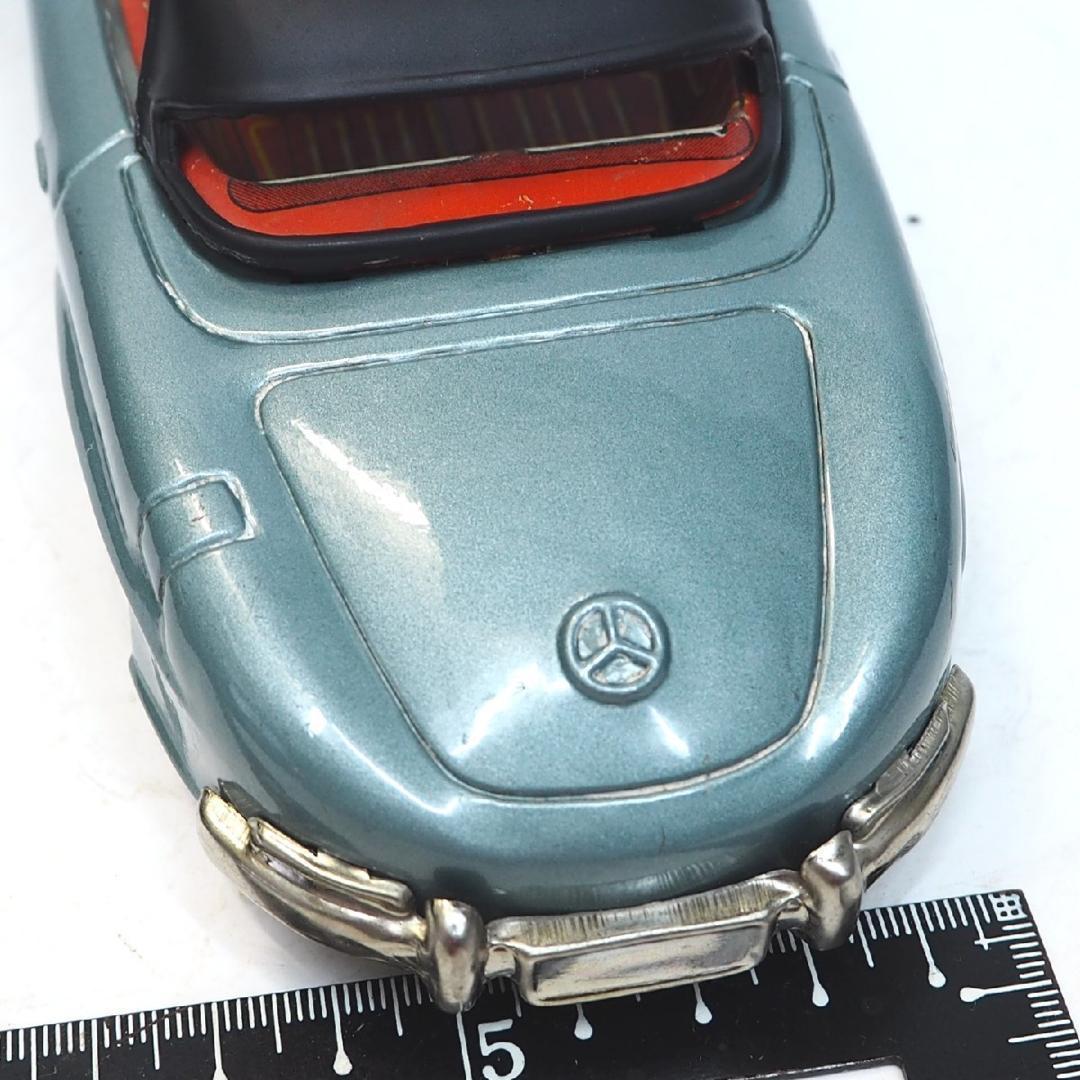 萬代屋【メルセデス ベンツ300SLソフトトップ水色】ブリキtin car 箱無