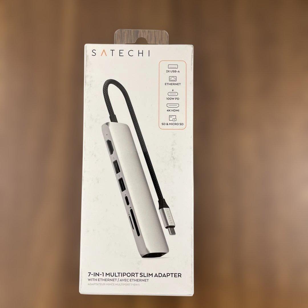 11431未開封SATECHI 7-in-1 Slim Plus USB-C Amazon | SATECHI 7 in 1 USB-C スリムプラス マルチポートアダプター