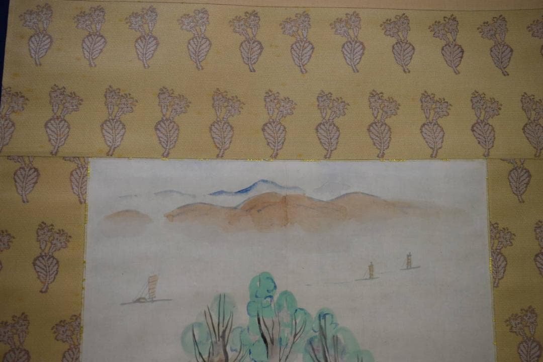 真作/松本仙挙/山水帆船図/布袋屋掛軸HJ-562 - メルカリ