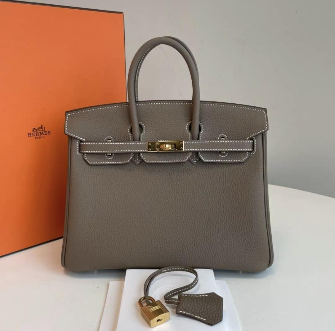 HERMES バーキン 25 ハンドバッグ エトゥープ - メルカリ