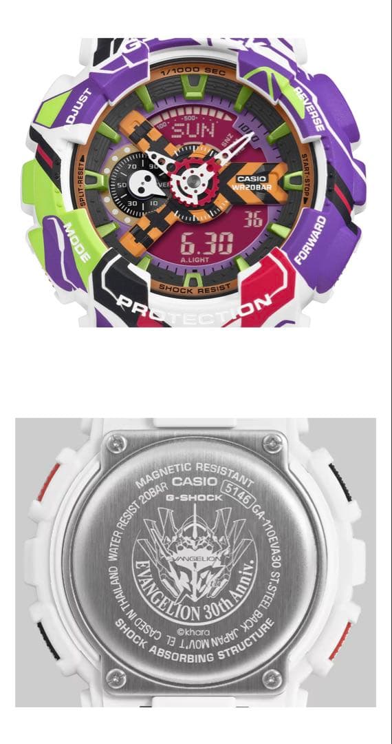 GA-110EVA30-7AJR エヴァンゲリオンコラボ腕時計 3年保証付き - メルカリ