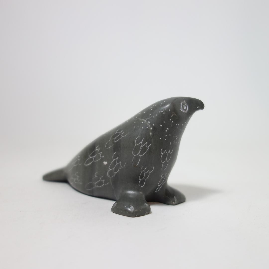 ③ヴィンテージ イヌイット エスキモー ソープストーン フォークアート