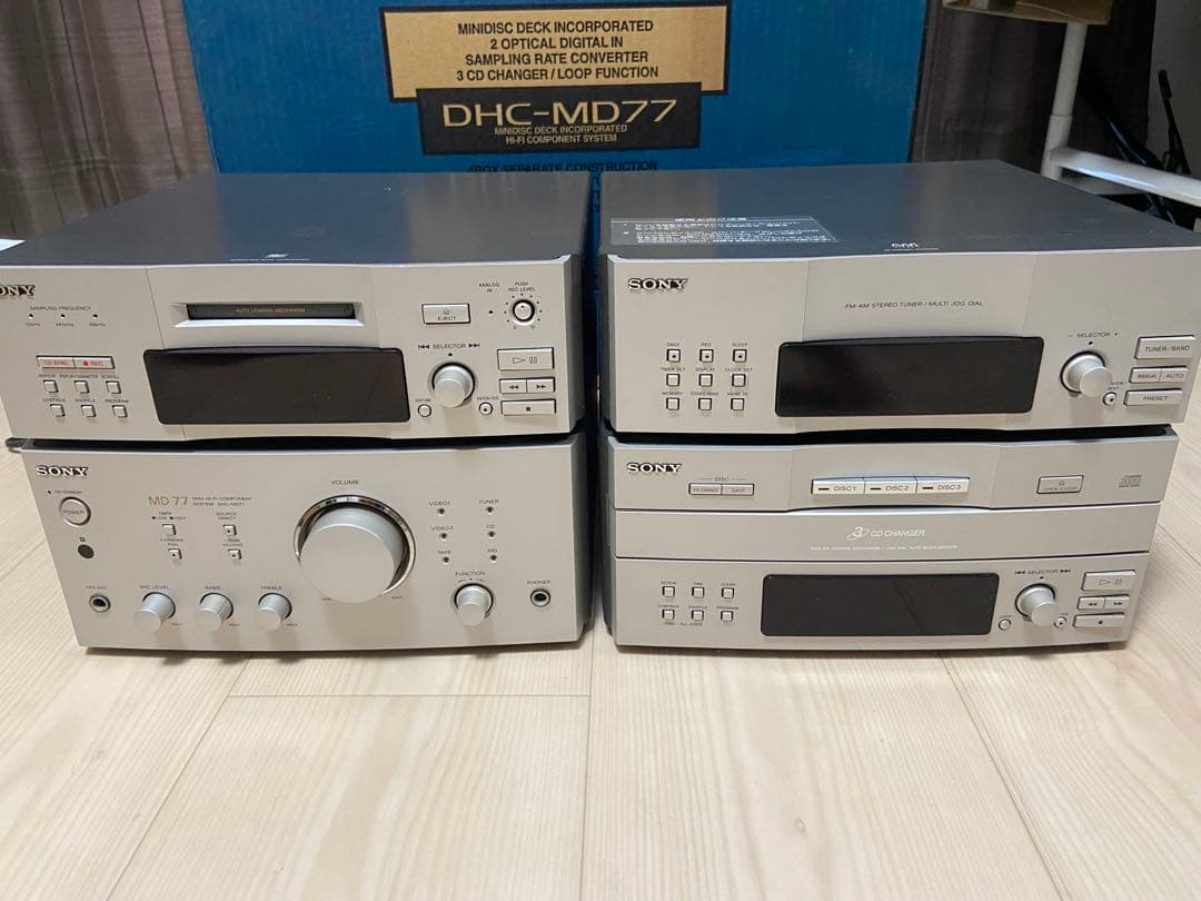 ①SONY MDコンポ　DHC-MD77 ジャンク品 ②スピーカーあります ①SONY MDコンポ DHC-MD77 ジャンク品 ②スピーカーあります - メルカリ