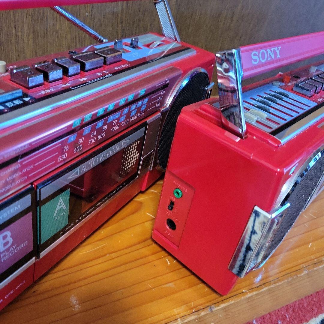 2台セット】SONY ダブルカセットラジカセ レッドSFS-W90 - メルカリ