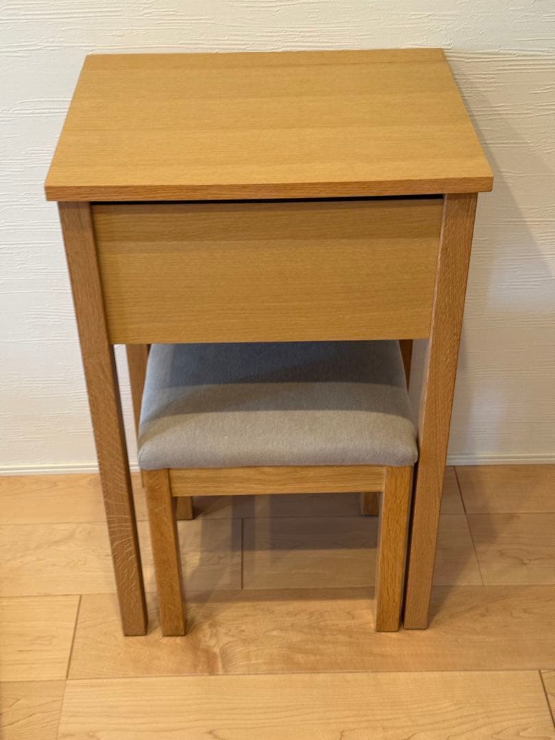 無印良品 ドレッサー 椅子付き (オーク材)