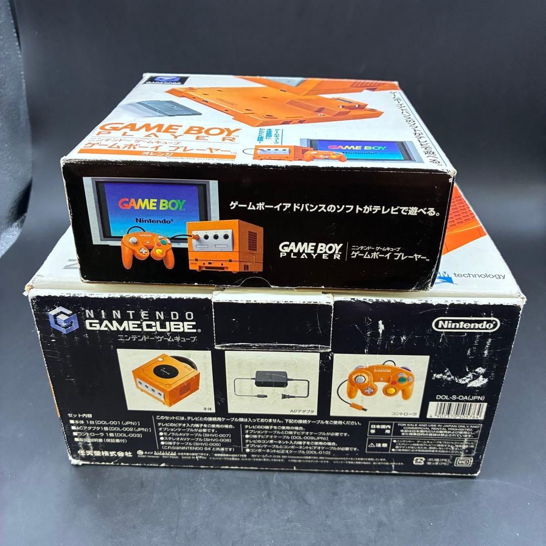 動作OK】任天堂 ゲームキューブ オレンジ本体&ゲームボーイプレーヤー