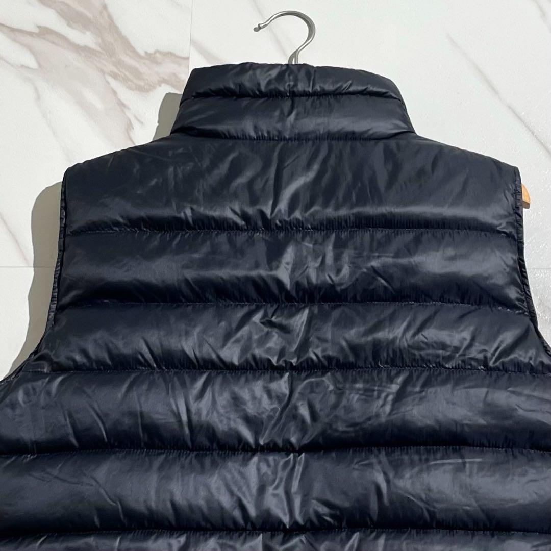 極美品 HERNO ヘルノ リバーシブル ダウンベスト ネイビー/グレ―系 44