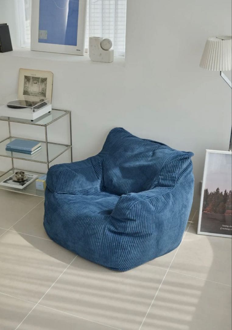 LOOSY 1人掛けビーズソファ Navy - メルカリ