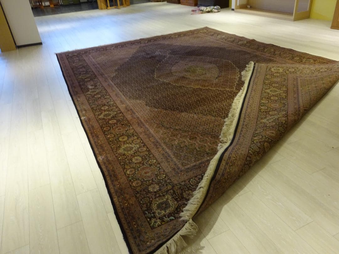 ペルシャ絨毯 タブリーズ産 ウール 500×346 トルコ絨毯 シルク100％