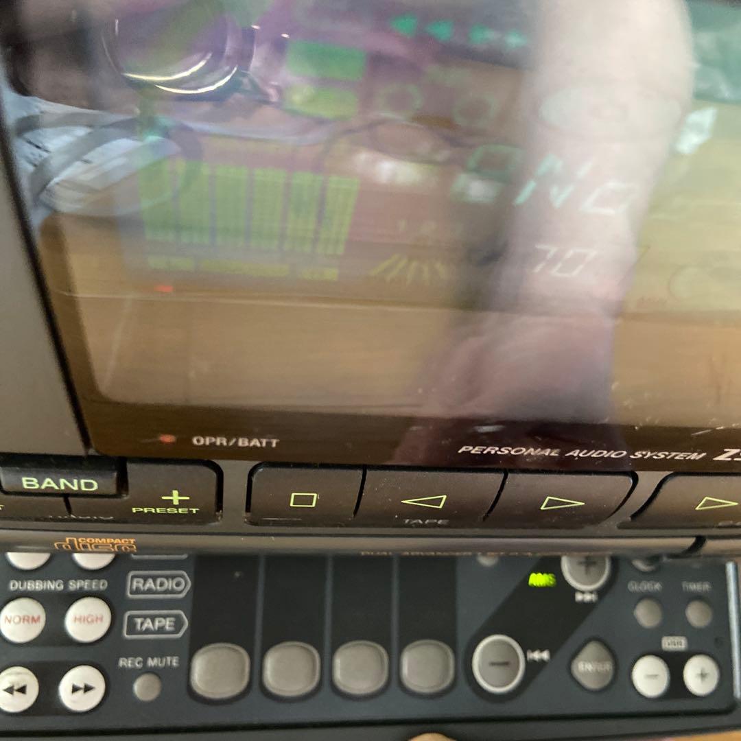 SONY ポータブル CD・MD・カセットデッキ取説有り リモコンなし