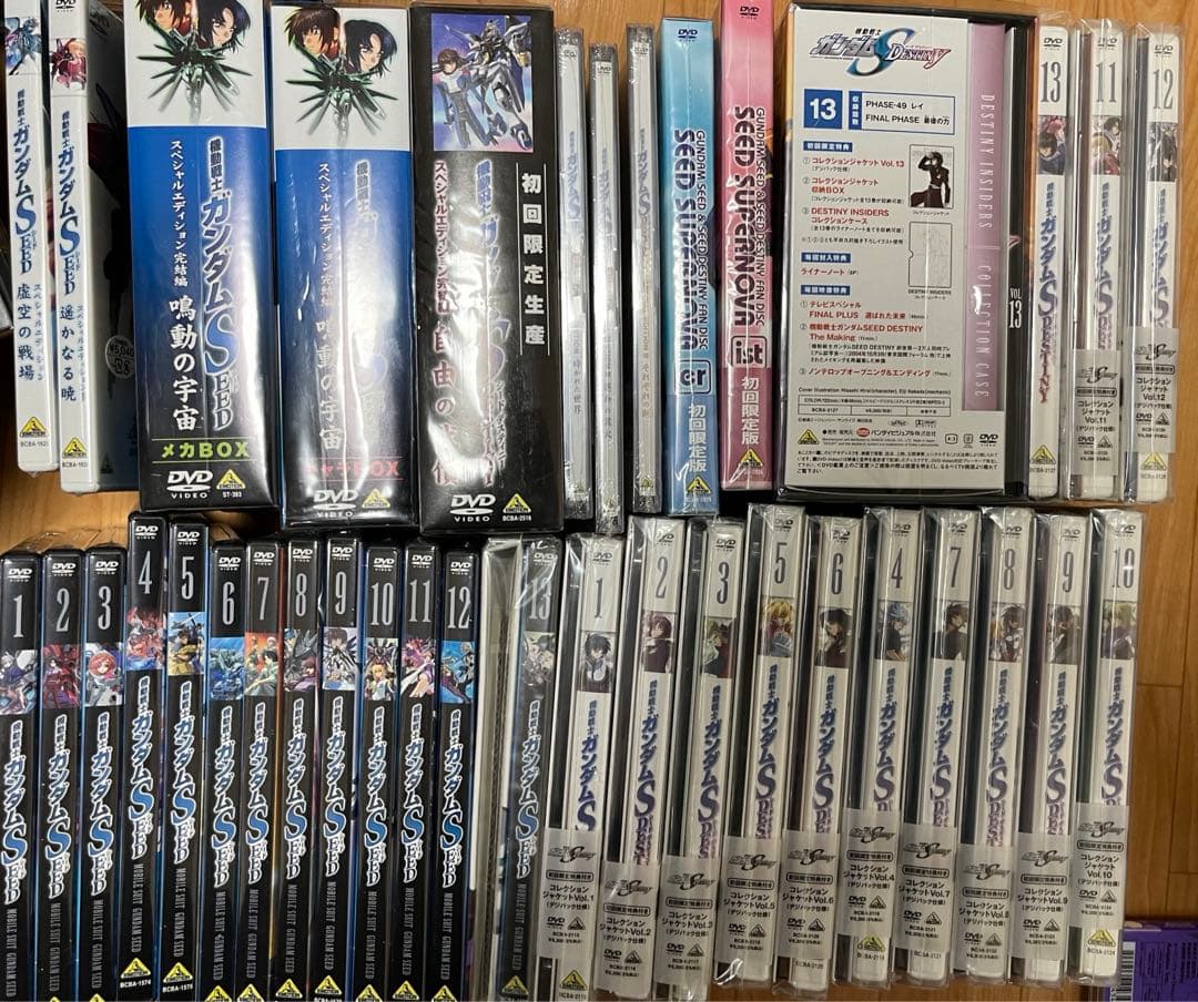 機動戦士ガンダムSEED＋DESTINY dvd全巻セット＋ova 未開封 - メルカリ