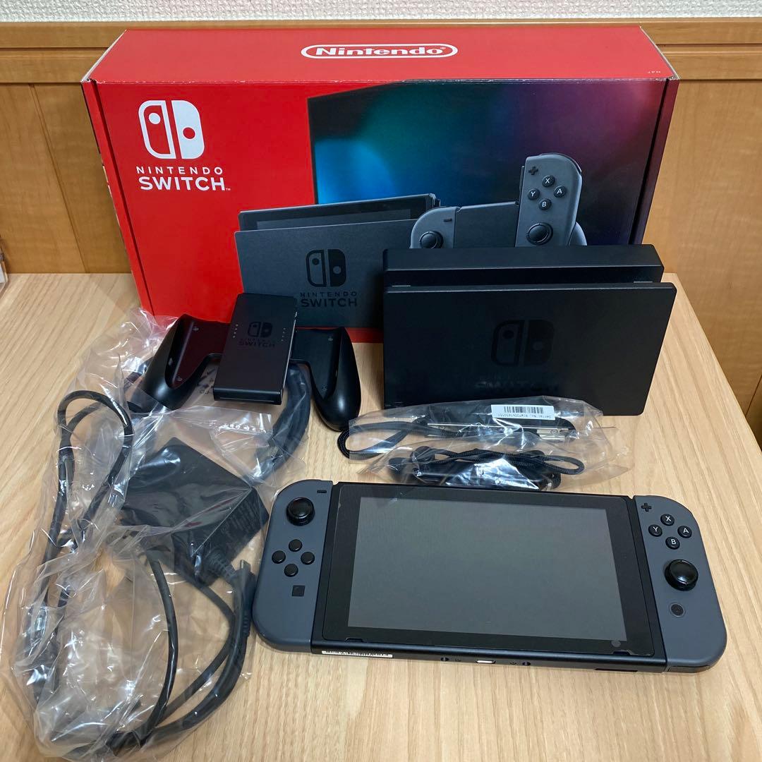 Nintendo Switch 本体 グレー　ケース付 Nintendo Switch 本体 グレー セット 有線接続アダプタ付 Nintendo