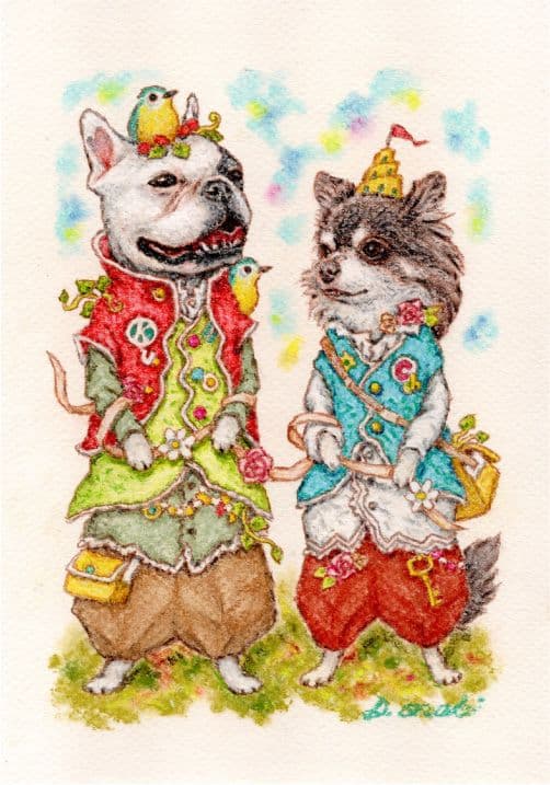 フォロワー様は価格から10％OFF【ペット画オーダー制作（A5用紙 1匹