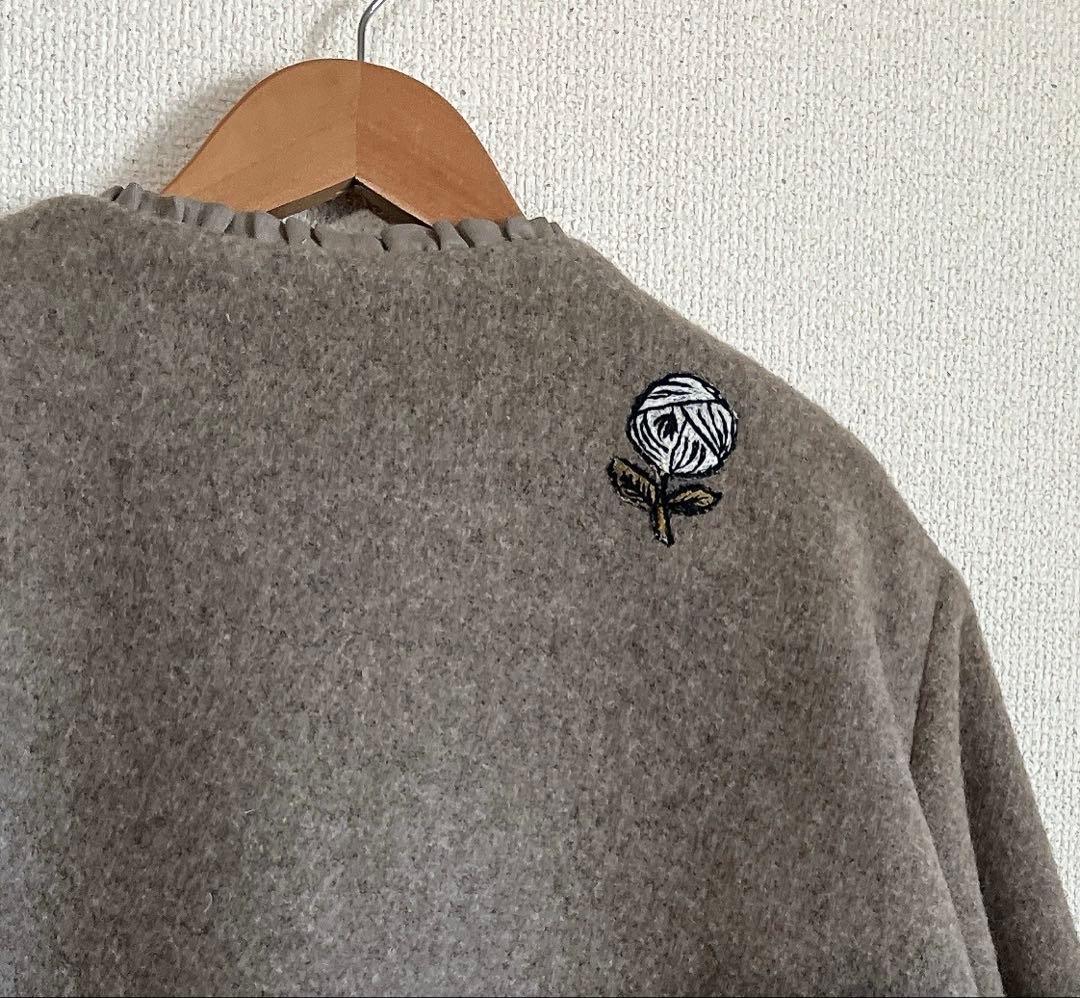 ミナペルホネン rosy モカ ウール ジャケット コート 総裏