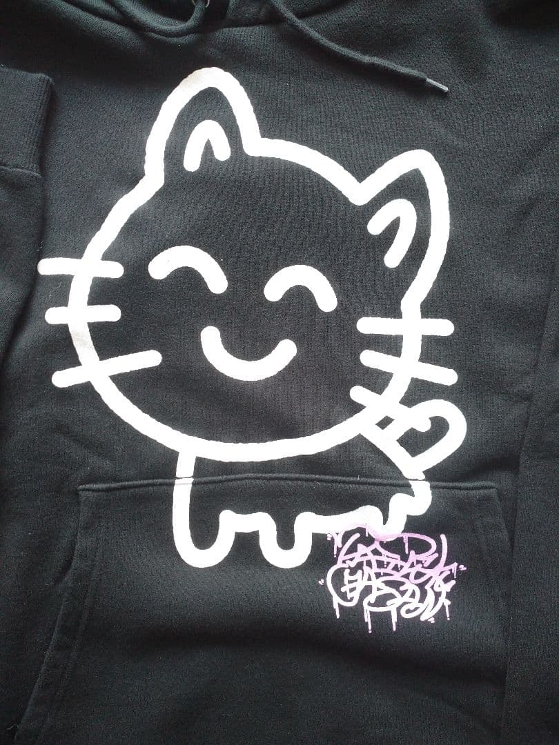 nqrse なるせ かえってきたねこ パーカー 黒 ブラック XXL - メルカリ