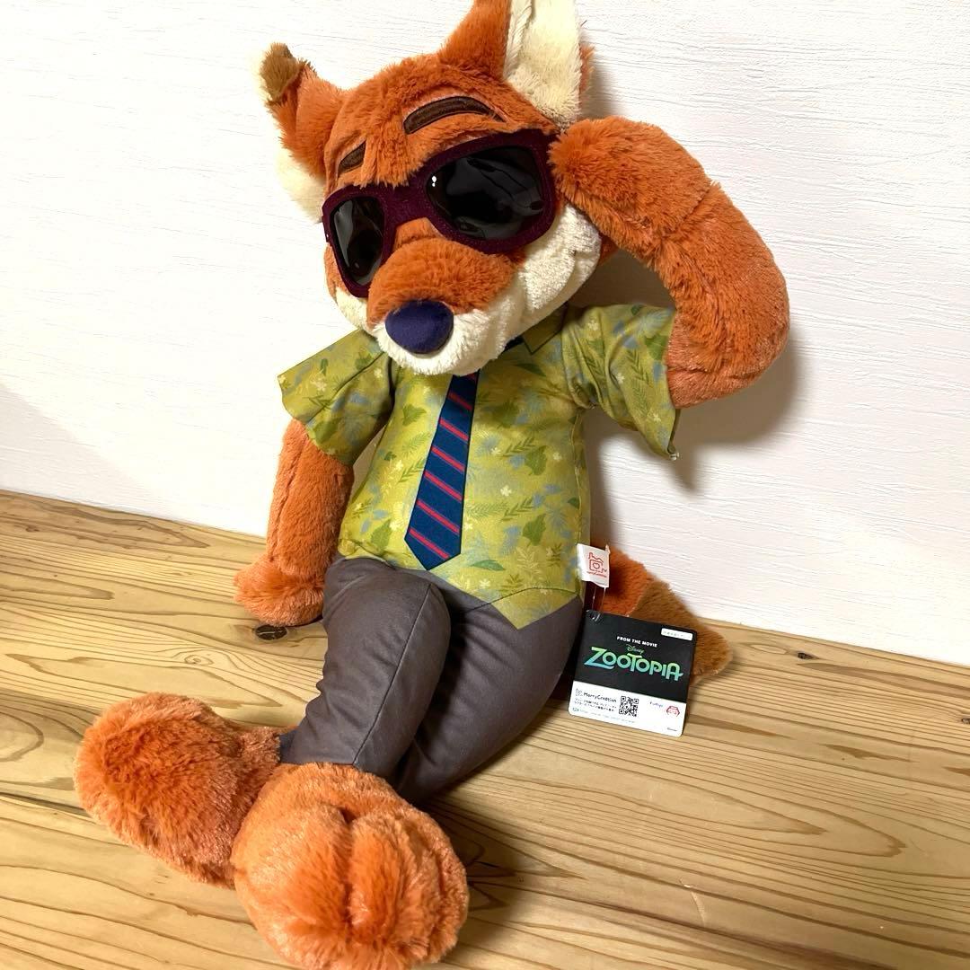 ズートピア ニック 超超BIG ぬいぐるみ サングラス ディズニー 新品
