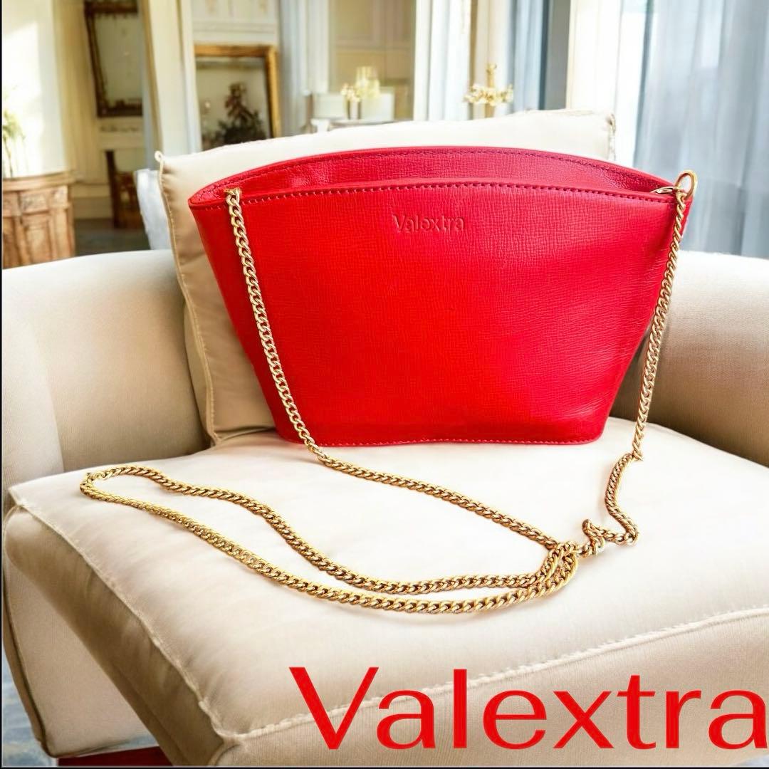 激レア ヴァレクストラ SATOショルダーバッグ チェーン レザー レッド 2026年最新】Valextra カラー：レッド系 ショルダーバッグの人気