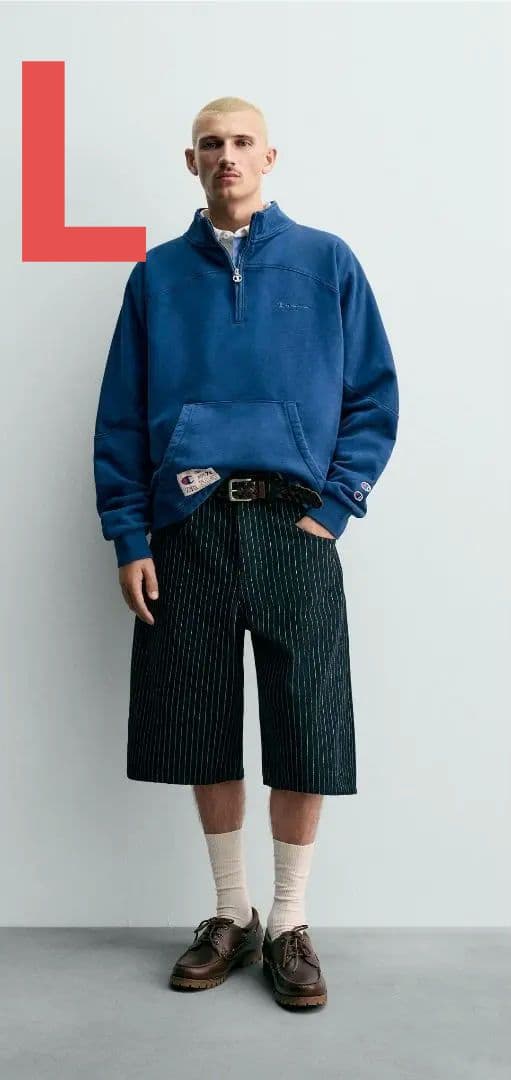 CHAMPION X ZARA ジッパーネック スウェットシャツ L - メルカリ