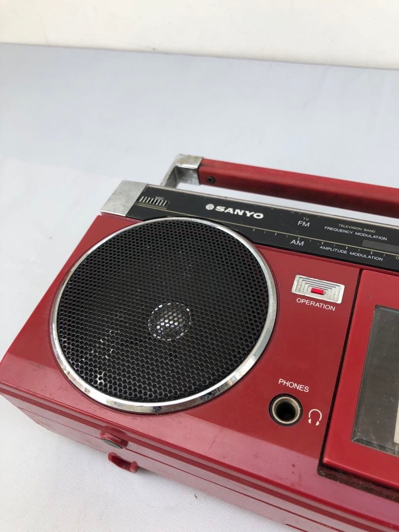 SANYO MR-U4MK2 赤 ラジカセ 昭和レトロ動作訳あり(D193) - メルカリ