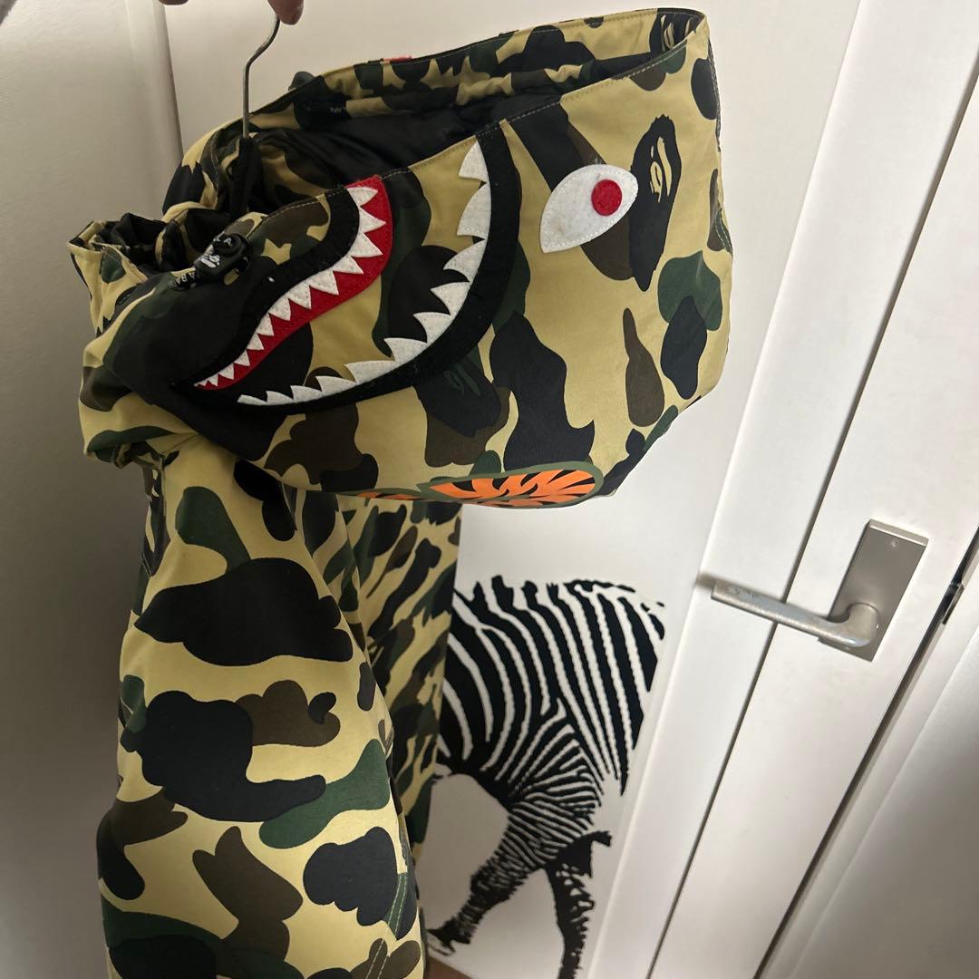 激レア a bathing ape シャーク 木村拓哉迷彩柄ダウンジャケットXL