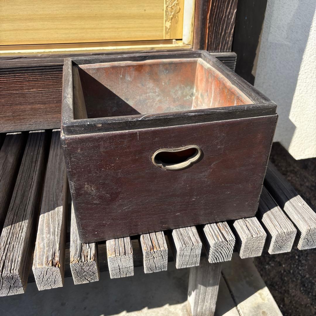 メルカリ市特価！木製角火鉢 囲炉裏 アンティーク 昭和レトロ - メルカリ