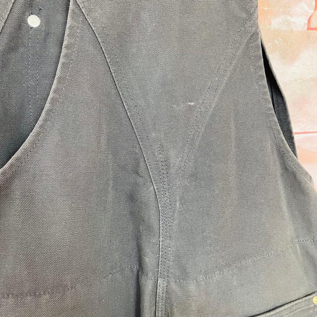 激レア】カーハートcarhartt ダブルニーオーバーオール 80s星タグL黒