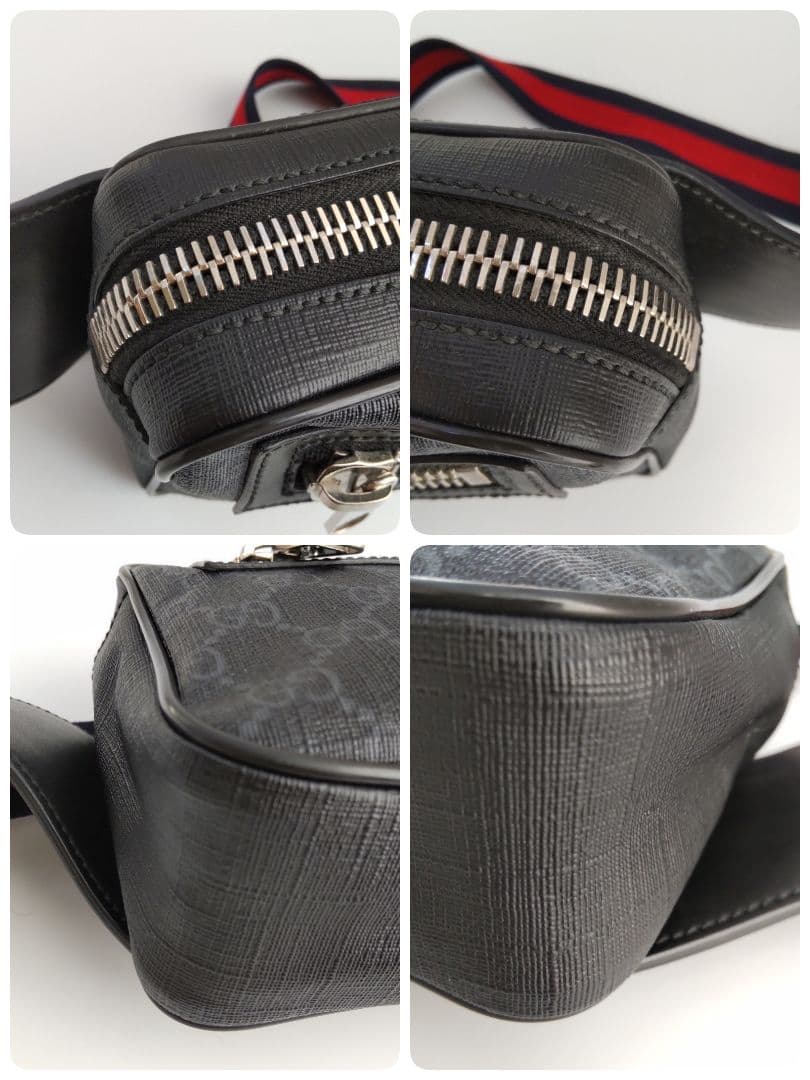 美品 グッチ ボディバッグ ソフト GGスプリーム ウエストポーチ