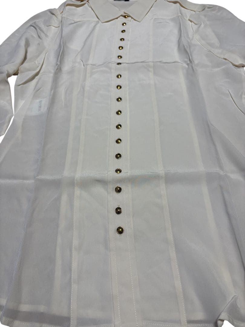 未使用品 GUCCI ブラウス 100%シルク ヴィンテージ品 42サイズ M