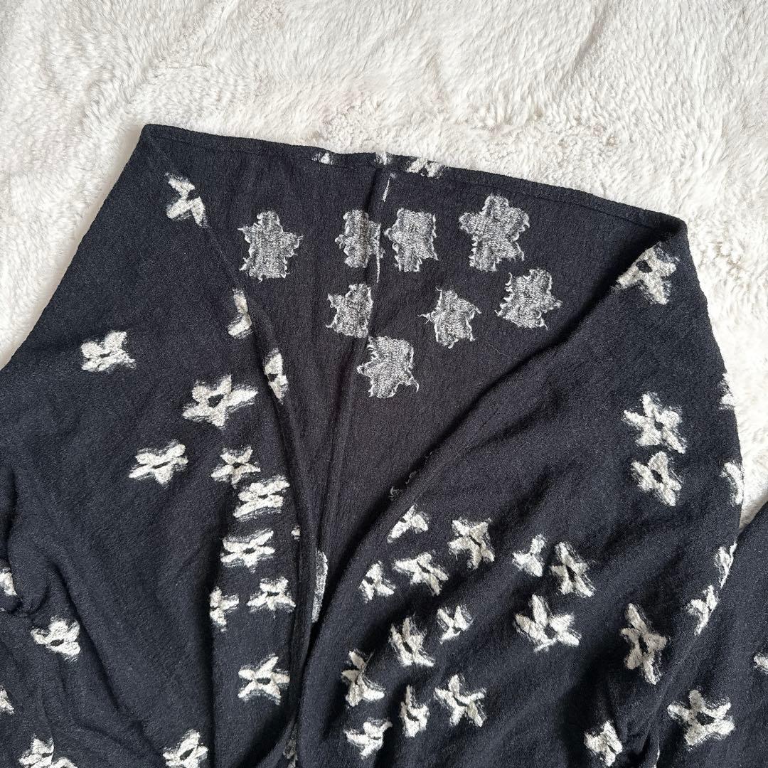 慈雨 センソユニコ 変形カーディガン フード 40 ウール 毛100% - メルカリ