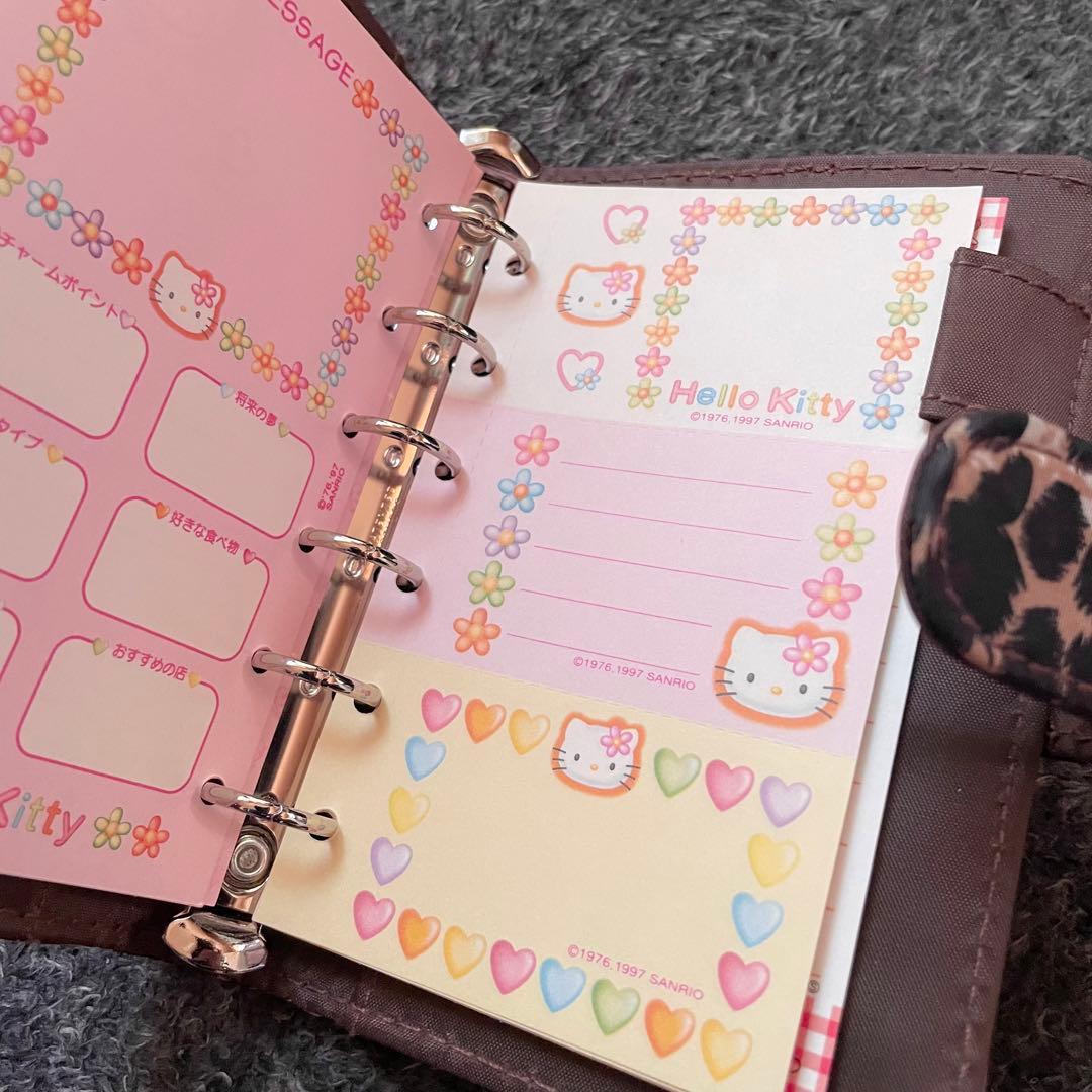 激レア！キティ♡ミニ6穴システム手帳♡ヒョウ柄 - メルカリ